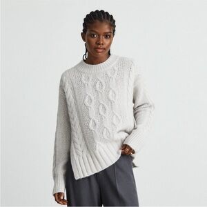 Everlane Cloud crew cableknit - Light Gray